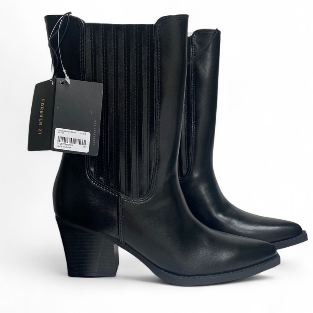 Black Heeled Booties - Forever 21